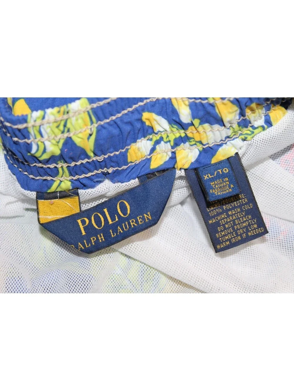 NEW Polo Ralph Lauren Men XL Lined Swim Trunks Shorts Tropical Blue Floral NWOT